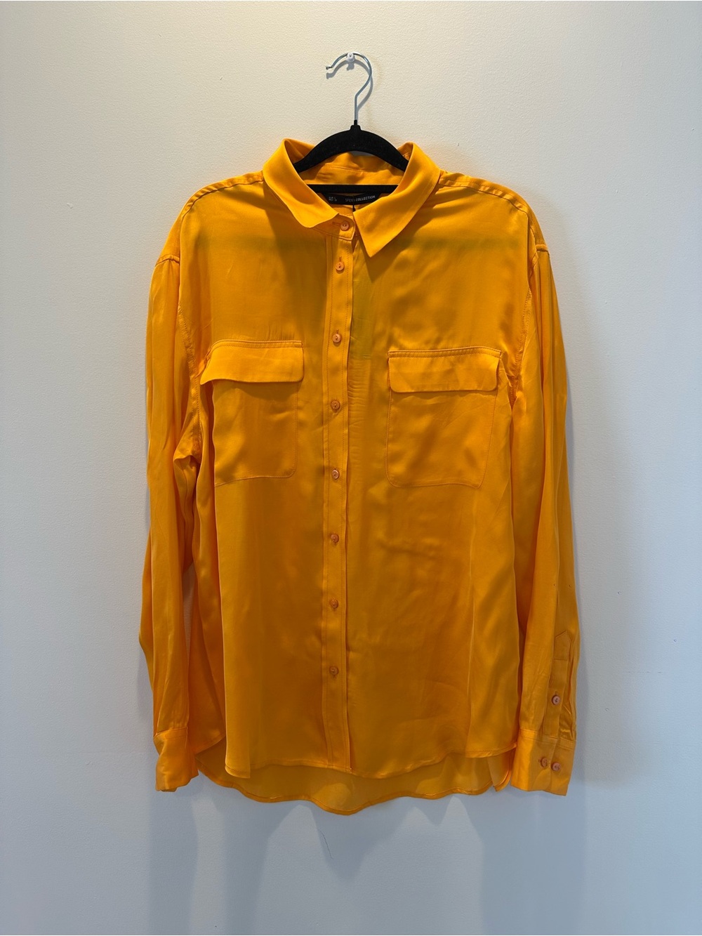 SFERA Vibrant Golden Yellow Silk-Look Blouse